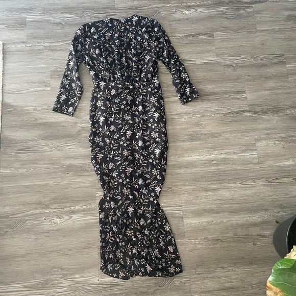 Veronica Beard Merrill Floral Drawstring Midi Dress - Picture 5 of 8